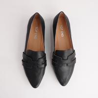 Salti Black Leather Loafers
