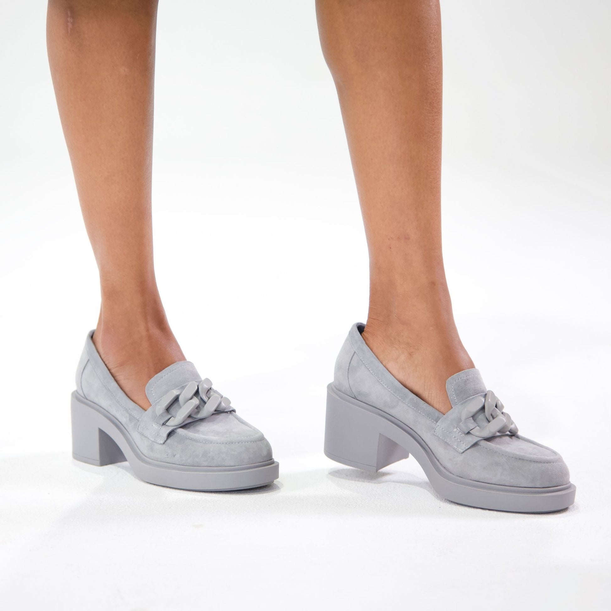 Arrigo Grey Suede Loafers, DJANGO & JULIETTE - Shouz