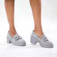 Arrigo Grey Suede Loafers, DJANGO & JULIETTE - Shouz