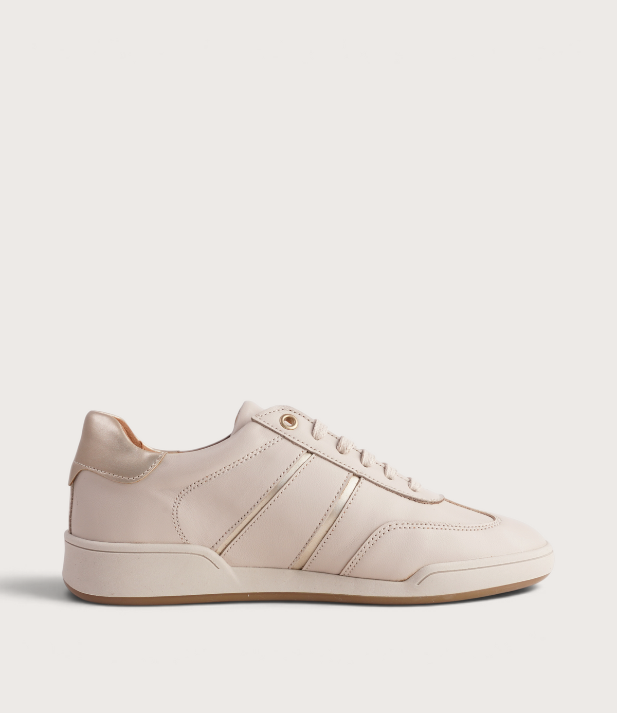 Sage Dark Beige Leather Sneakers
