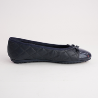 Bookie Navy Patent/ Navy Leather Ballet Flats