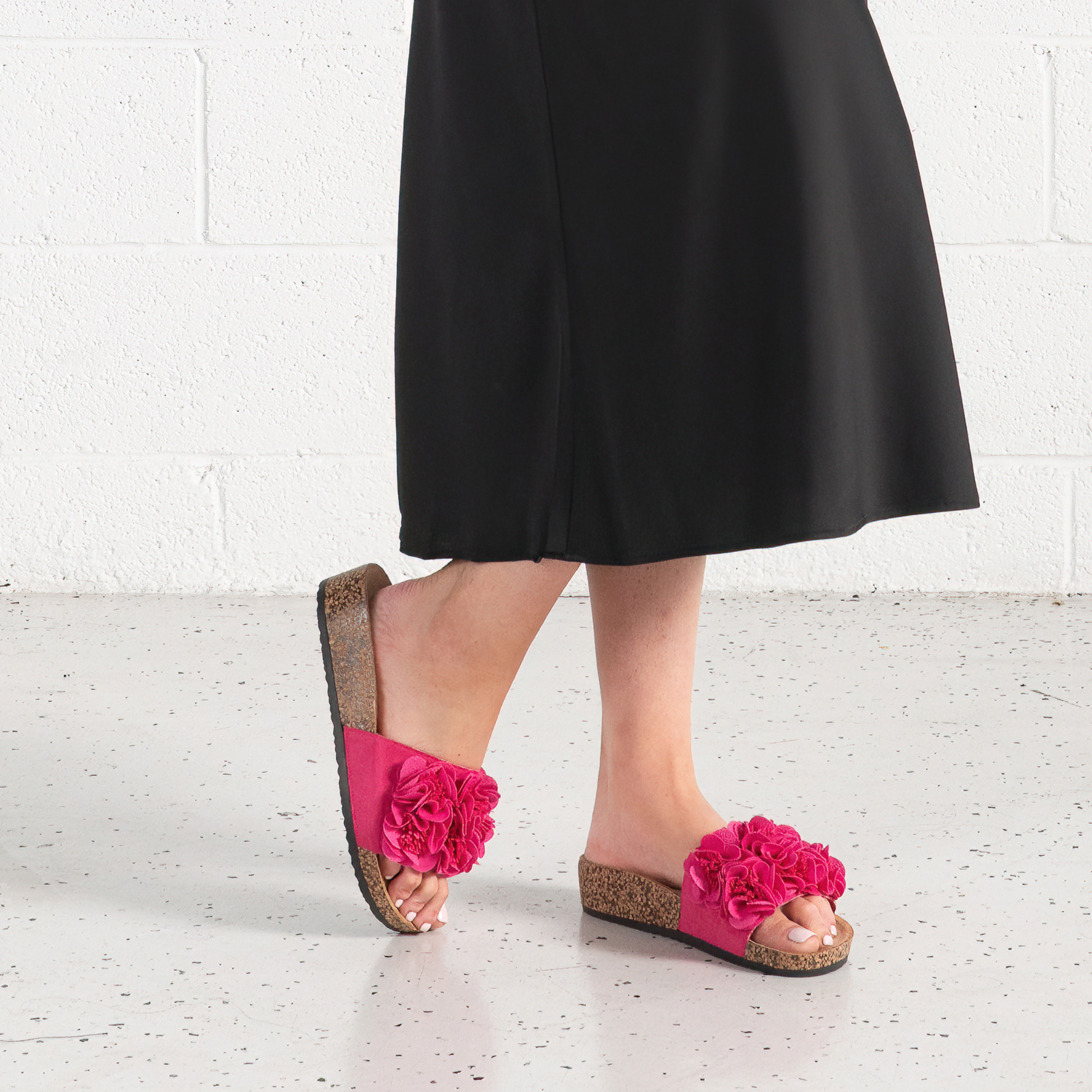 Corsage Fuschia Slides
