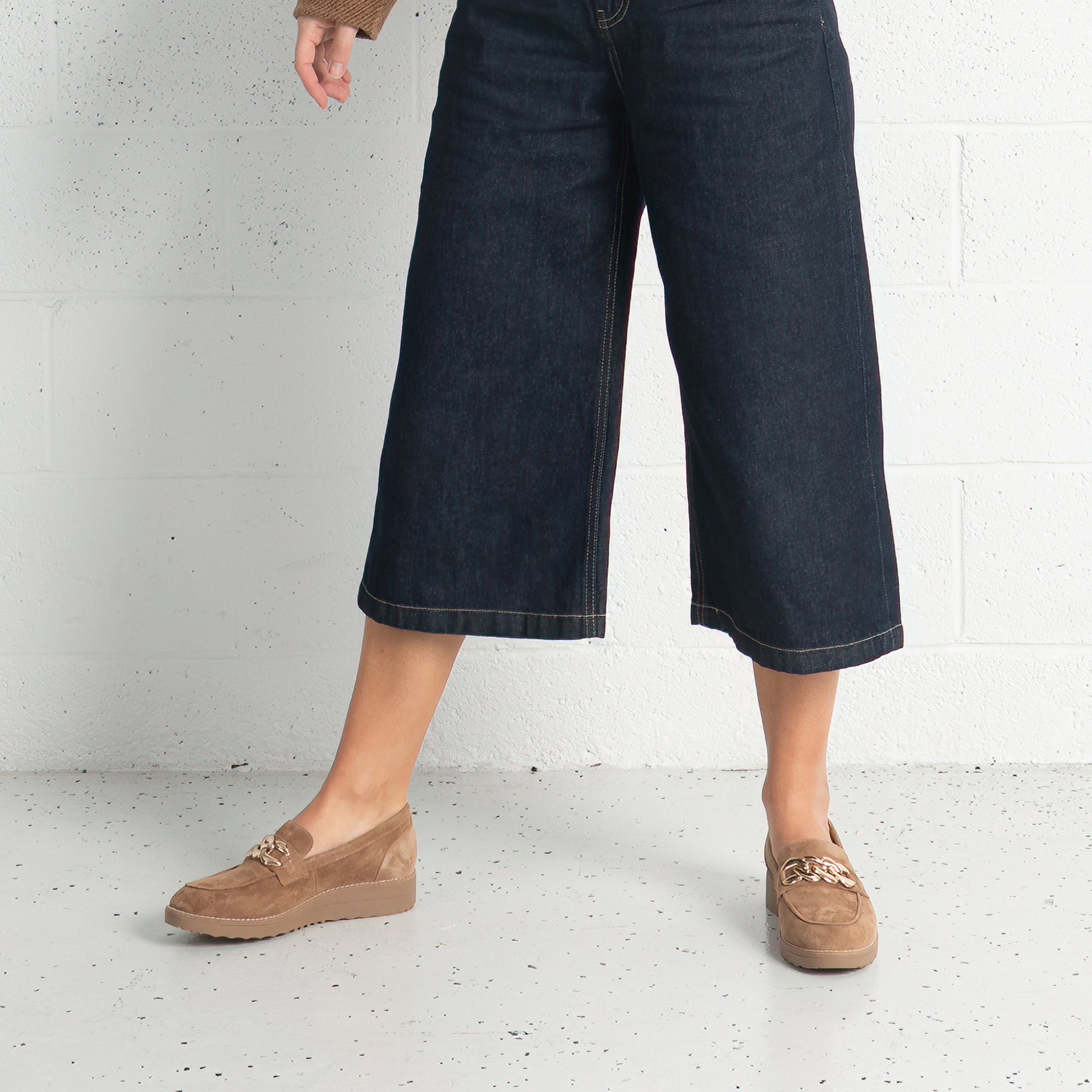 Ozama Light Choc Suede Leather Loafers