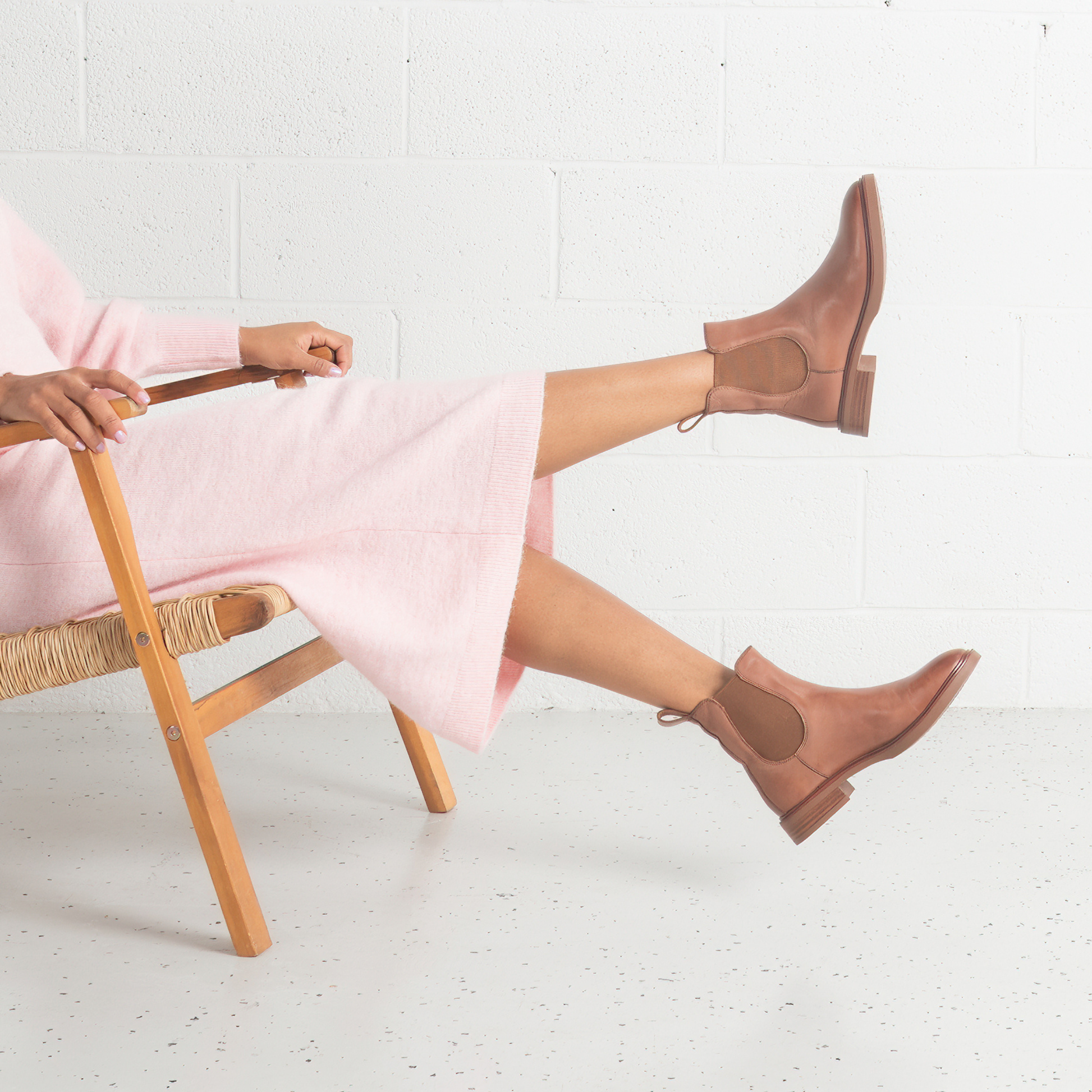 Blaik Brandy Leather Ankle Boots