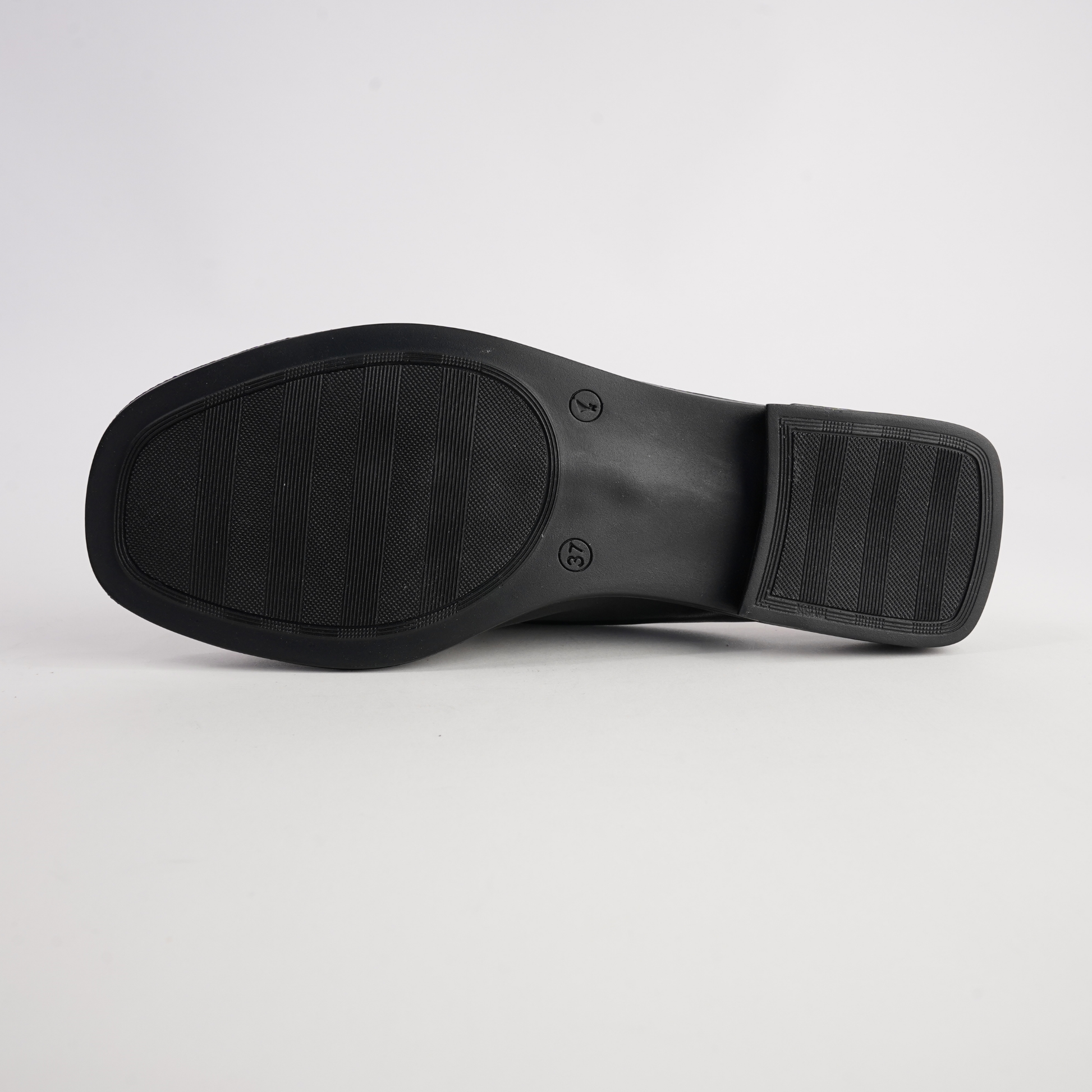 Luna Black Leather Flats