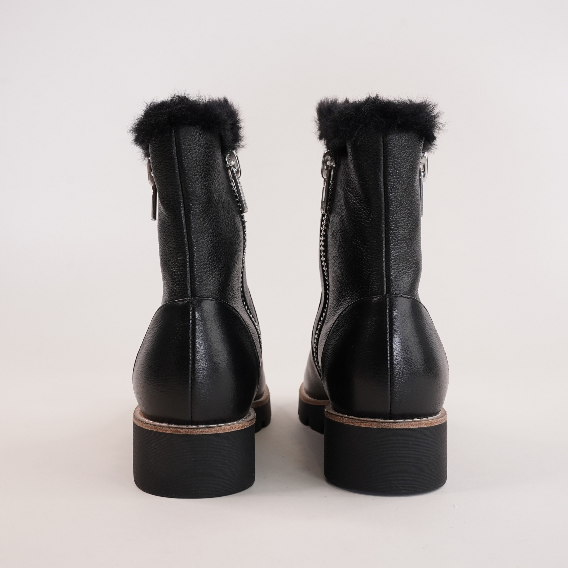 Dlinga Black/black Fur Leather Boots