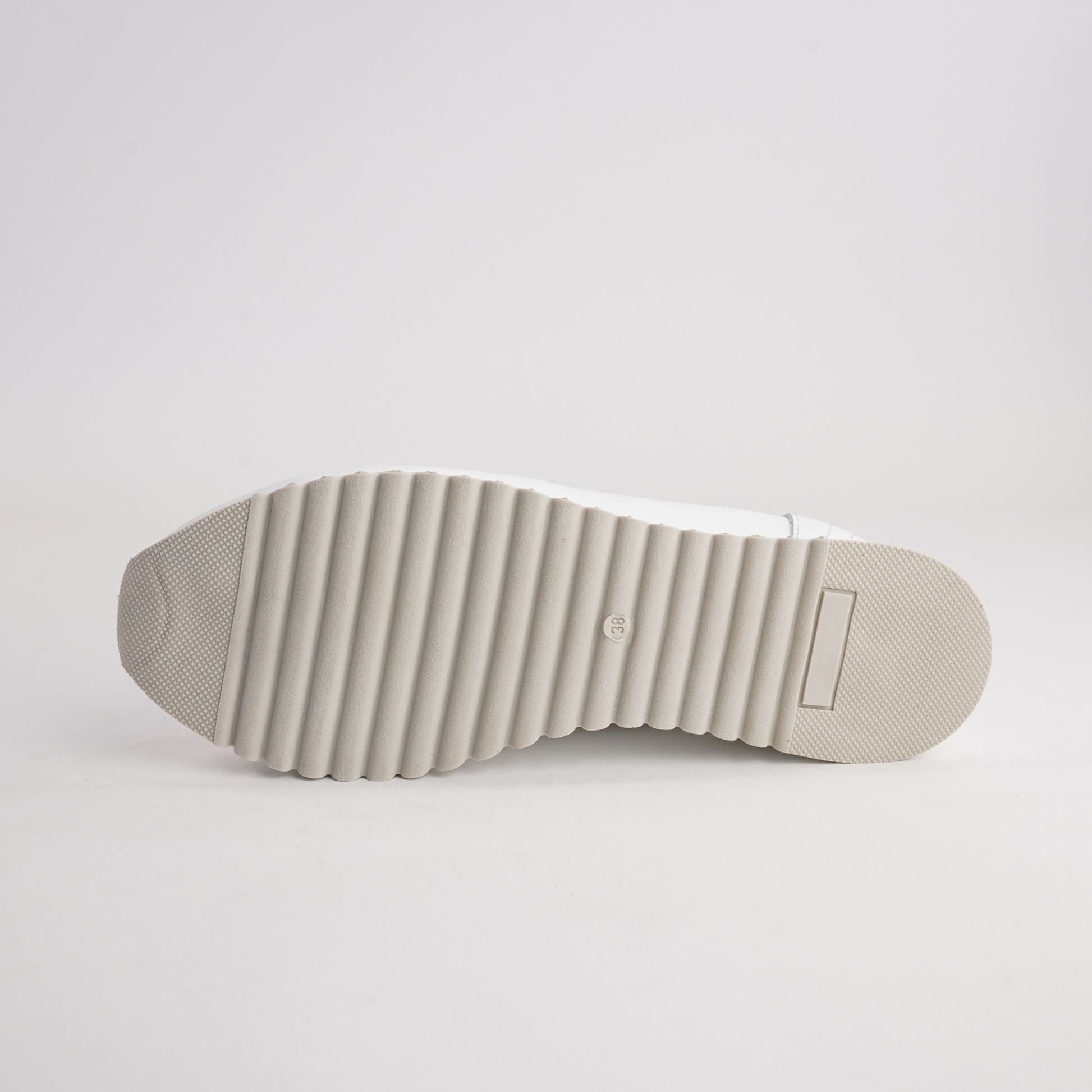 Peggy White Leather Loafers