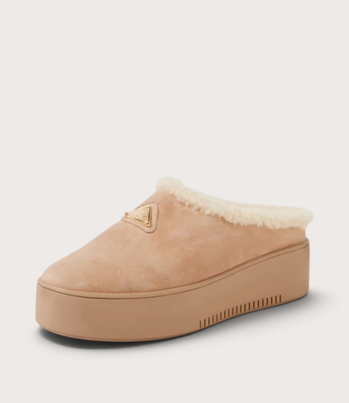 Willkie Sand/ Natural Suede Fur Flats