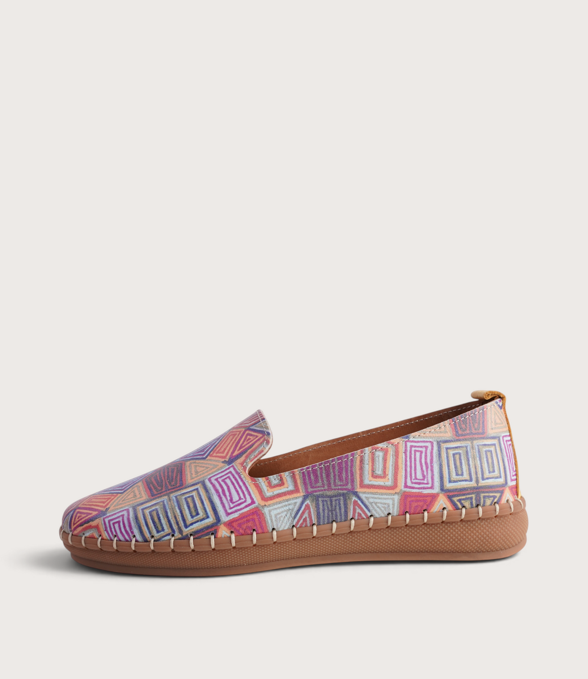 Reba Mosaic Leather Flats