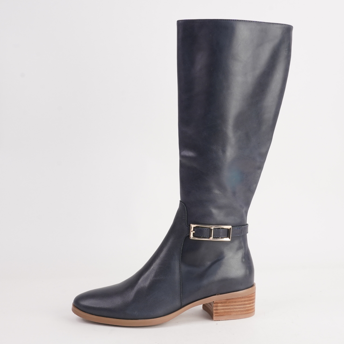 Tenrey New Navy Leather Boots - DJANGO AND JULIETTE | Shouz