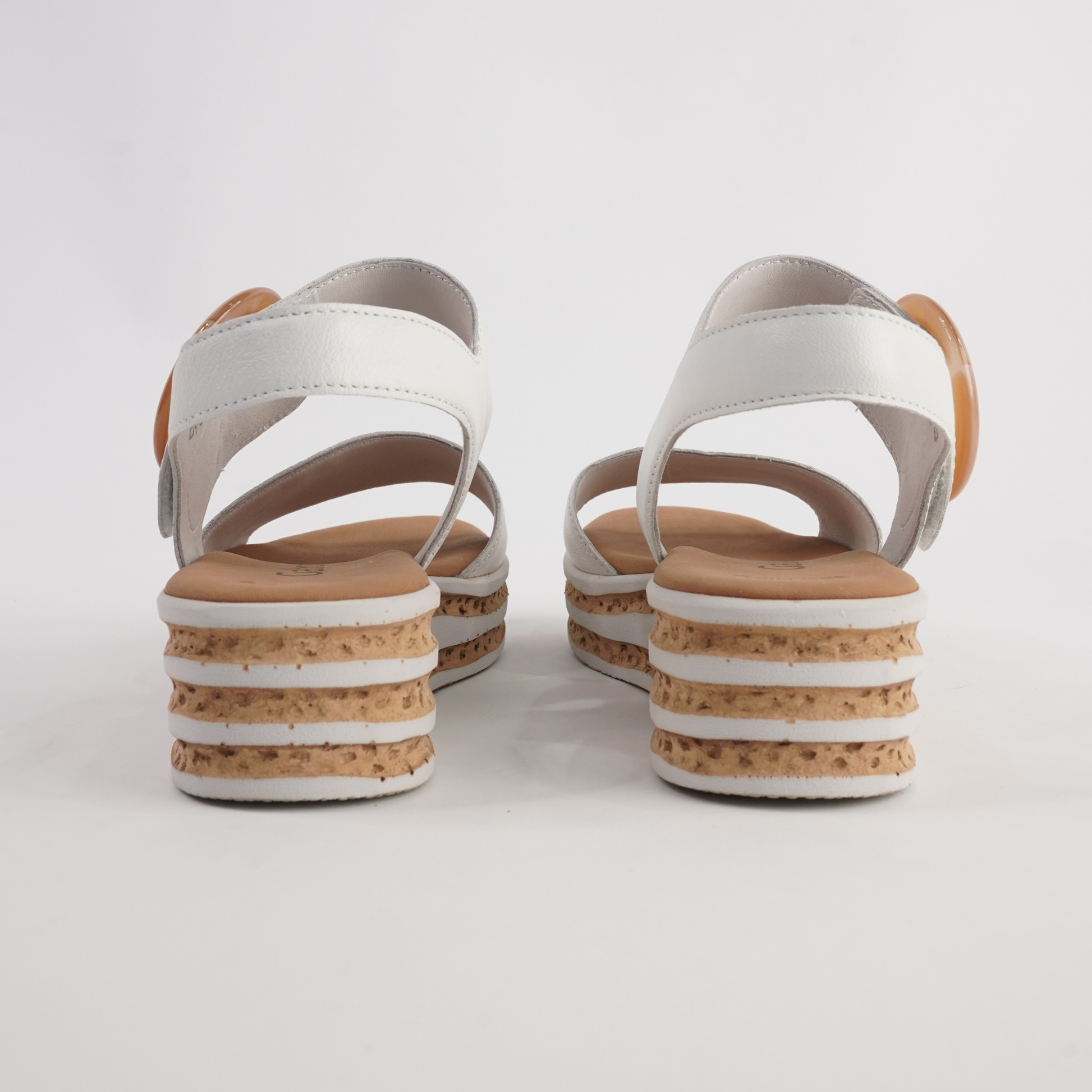Margo White Leather Sandals