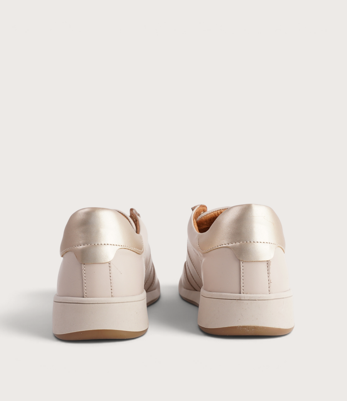 Sage Dark Beige Leather Sneakers