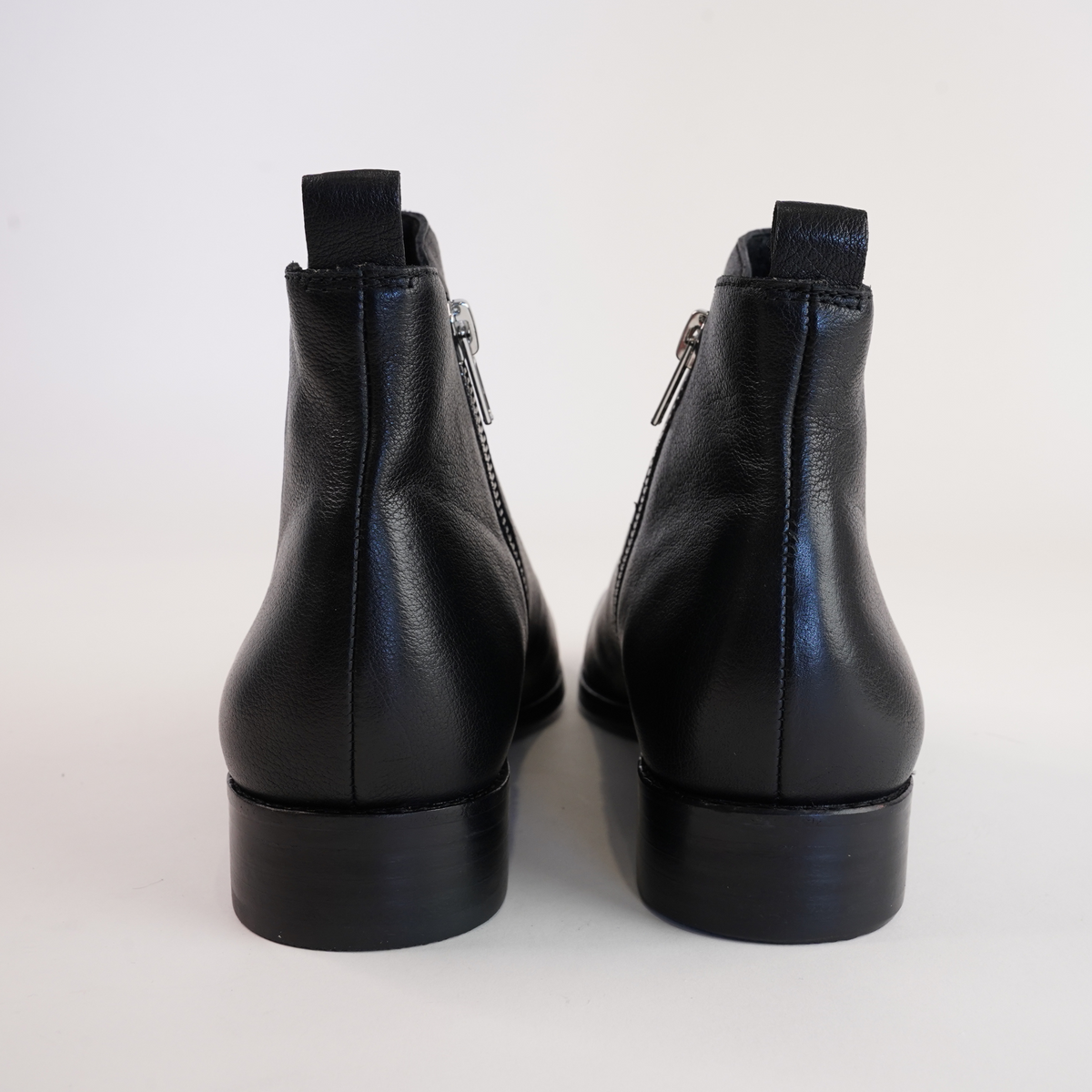 Nakta Black Leather/ Black Heel Ankle Boots - DJANGO AND JULIETTE | Shouz