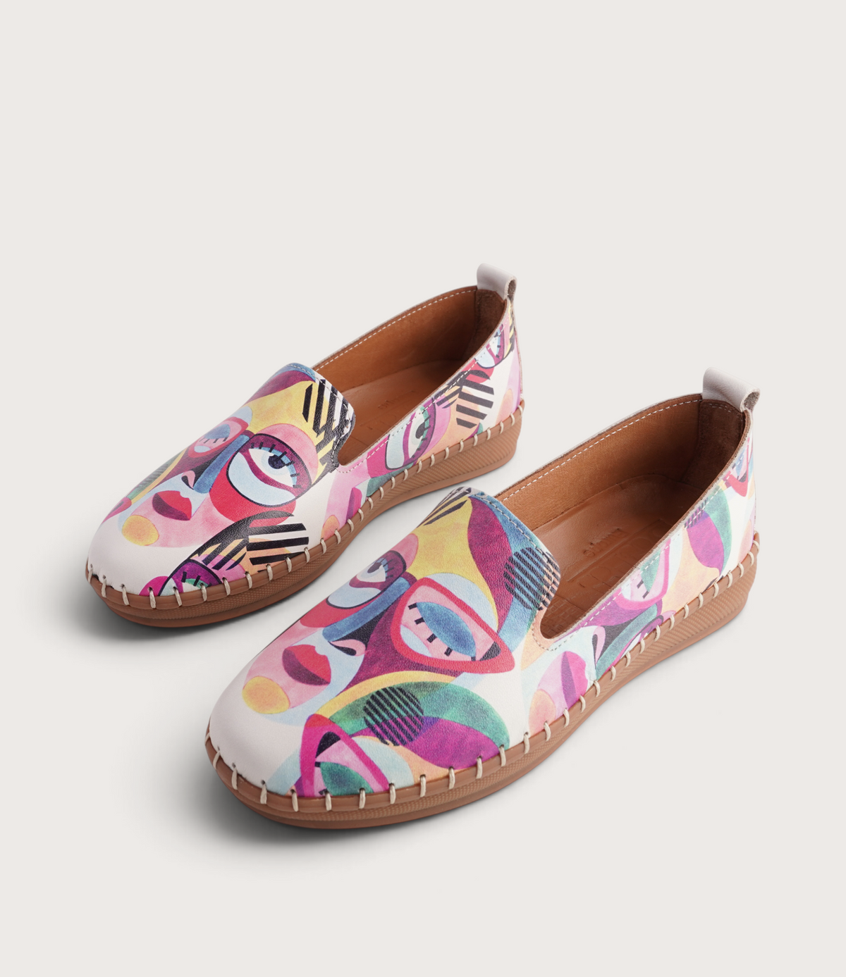Reba Portrait Leather Flats