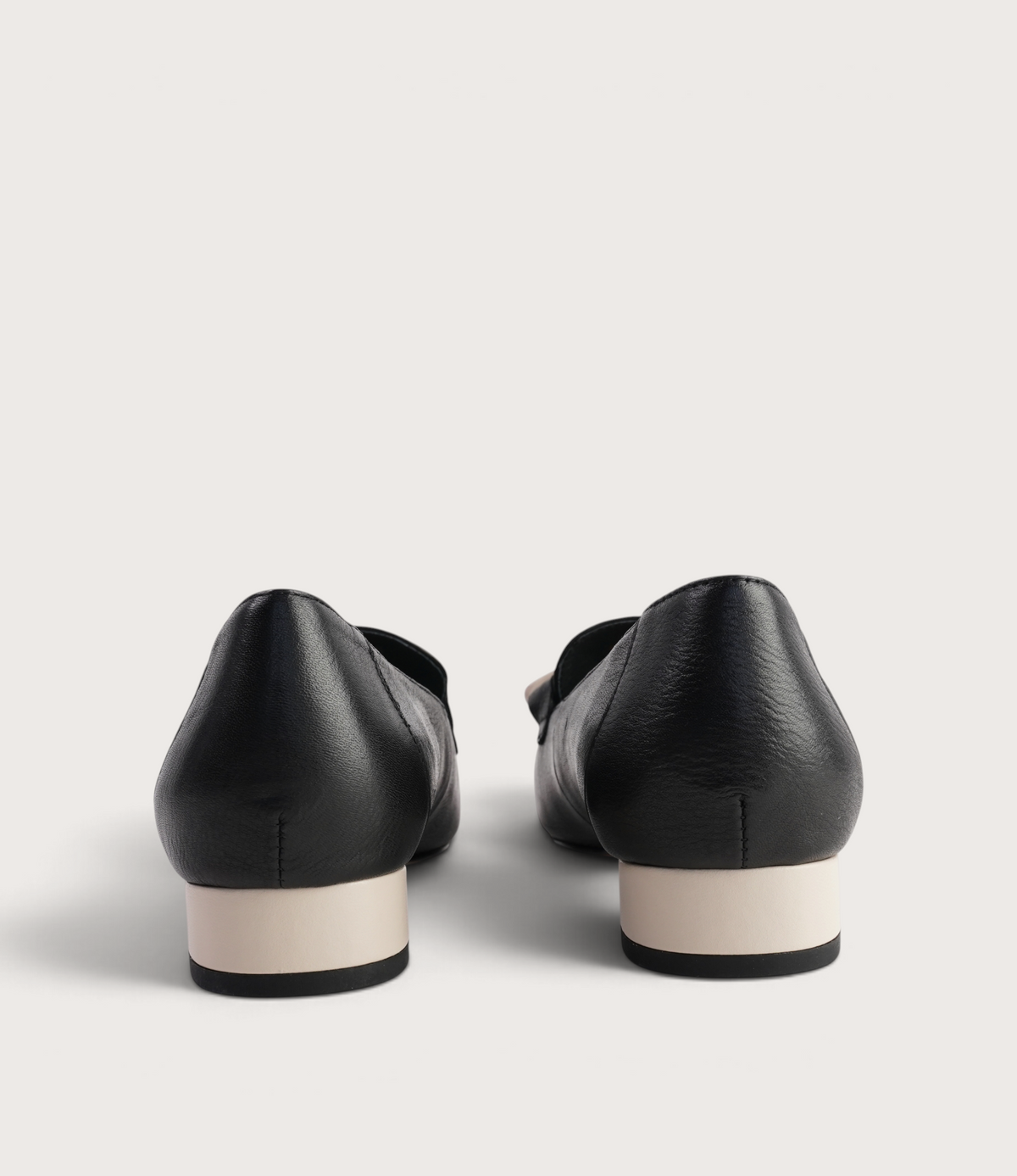 Roam Black/ Bone Leather Loafers - BRESLEY | Shouz