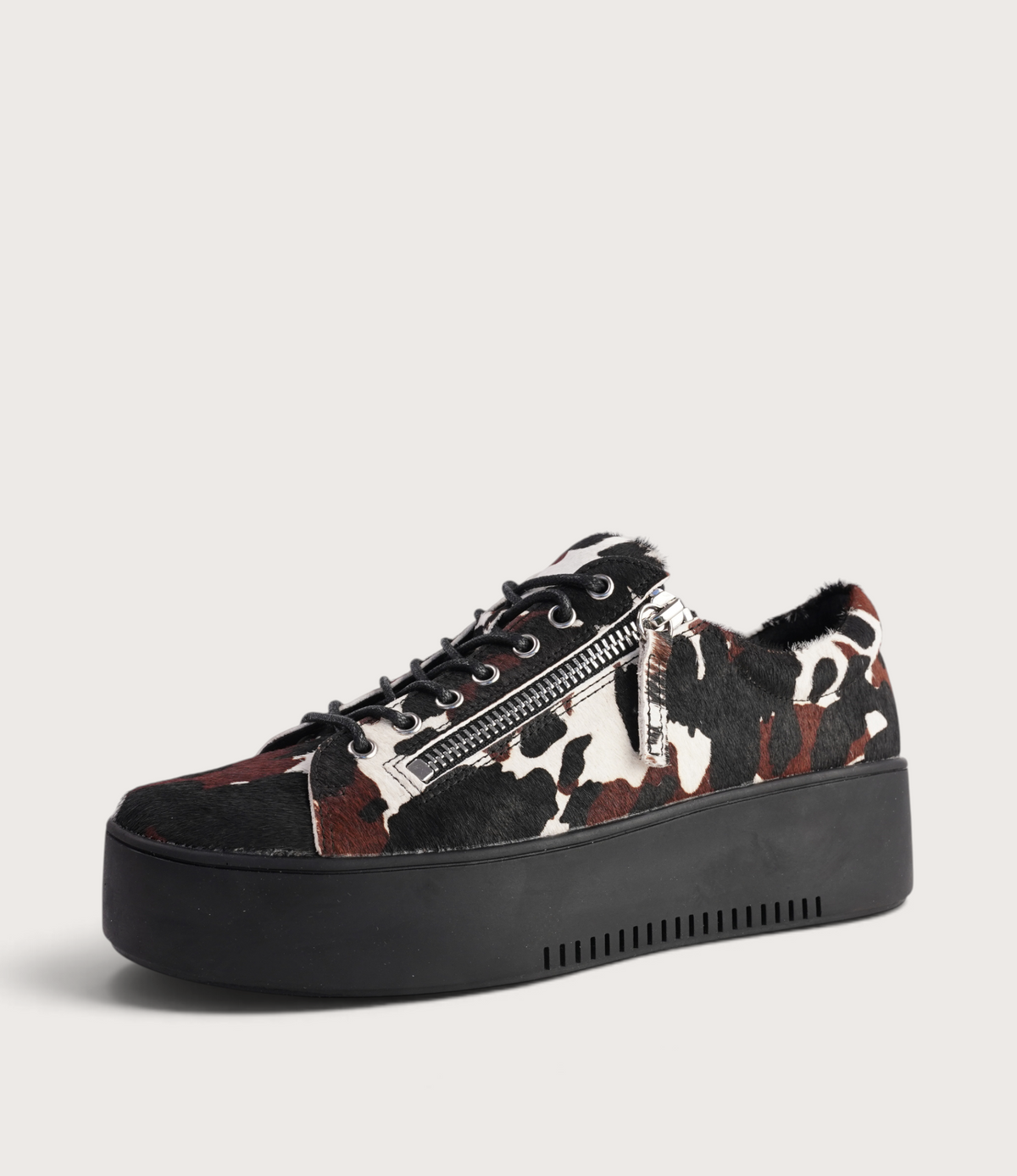 Wolfie Black Choc Cow/ Black Sole Sneakers