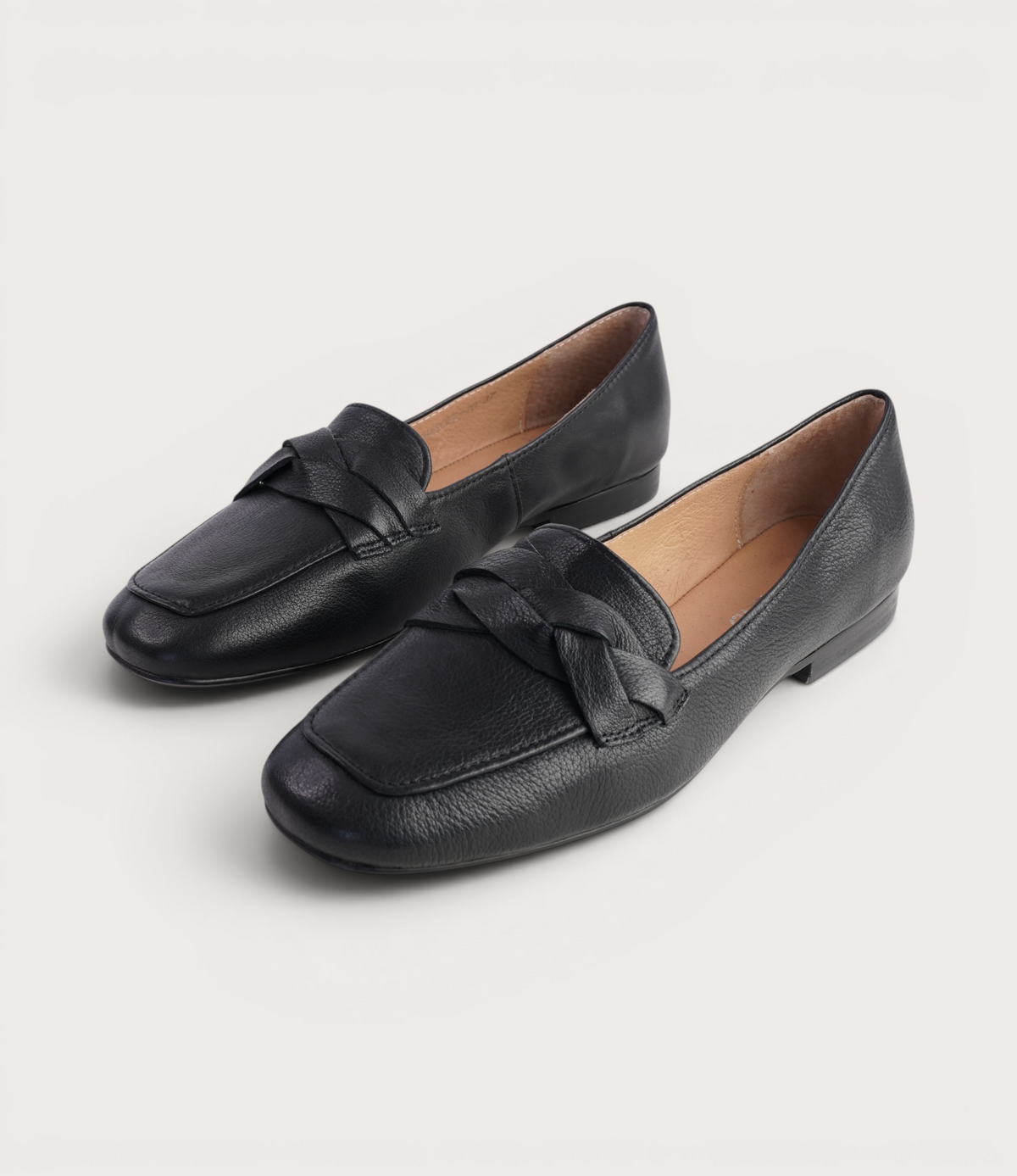 Marcee Black Leather Loafers