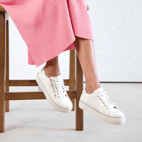 Froggy Ivory Patent Leather Sneakers, DJANGO & JULIETTE - Shouz