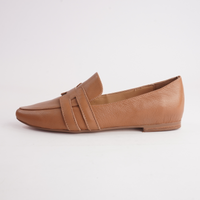 Salti Dark Tan Leather Loafers