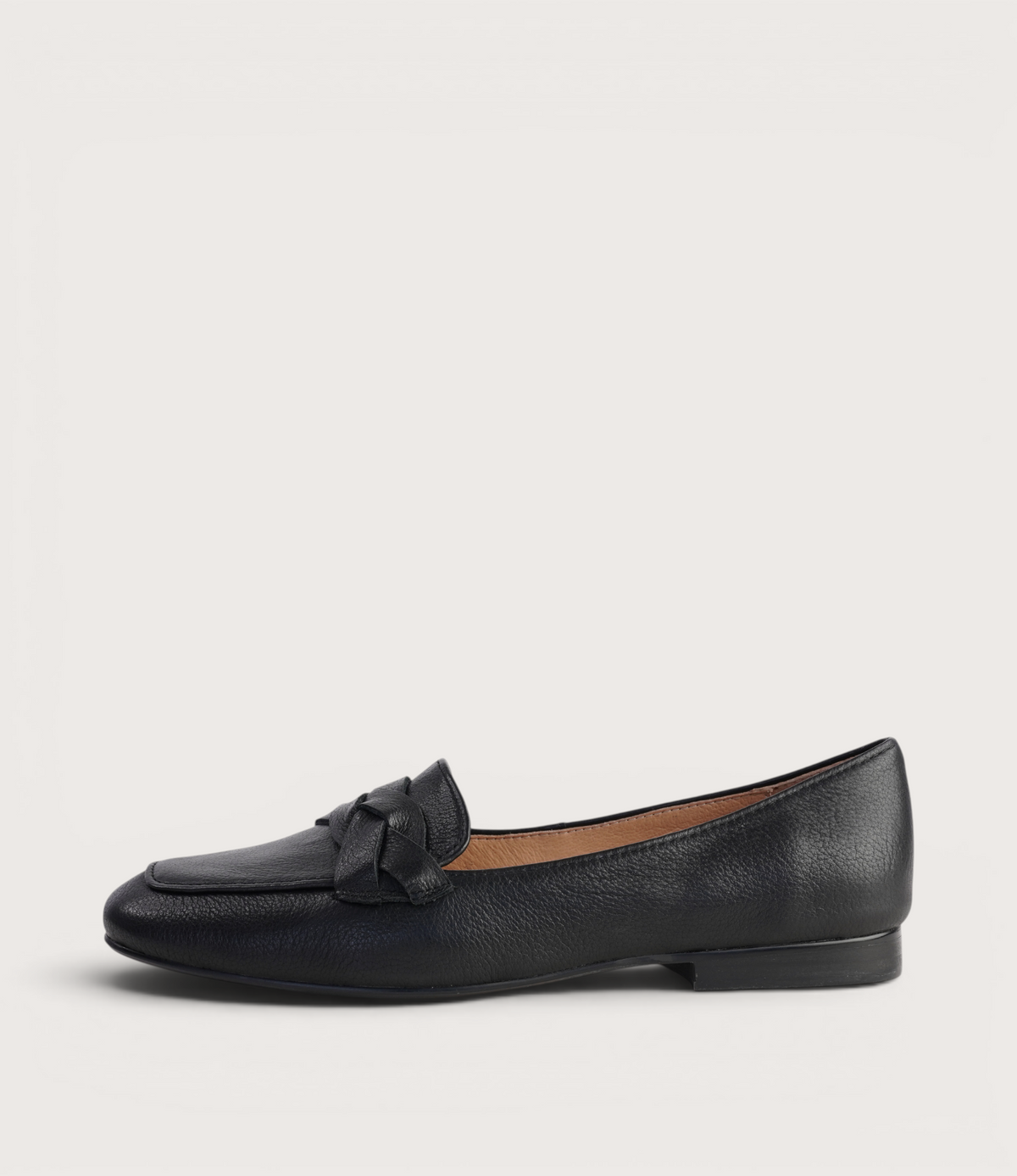 Marcee Black Leather Loafers