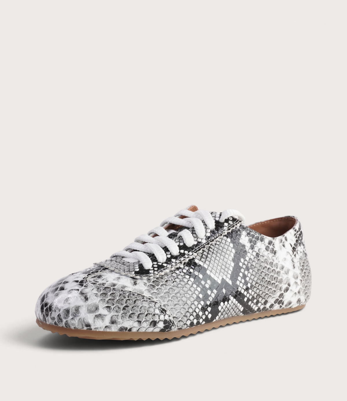 Quinn Black/ White Multi Snake Leather Sneakers
