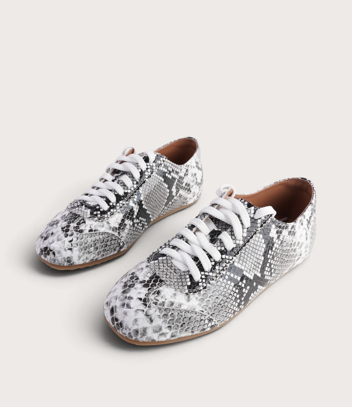 Quinn Black/ White Multi Snake Leather Sneakers
