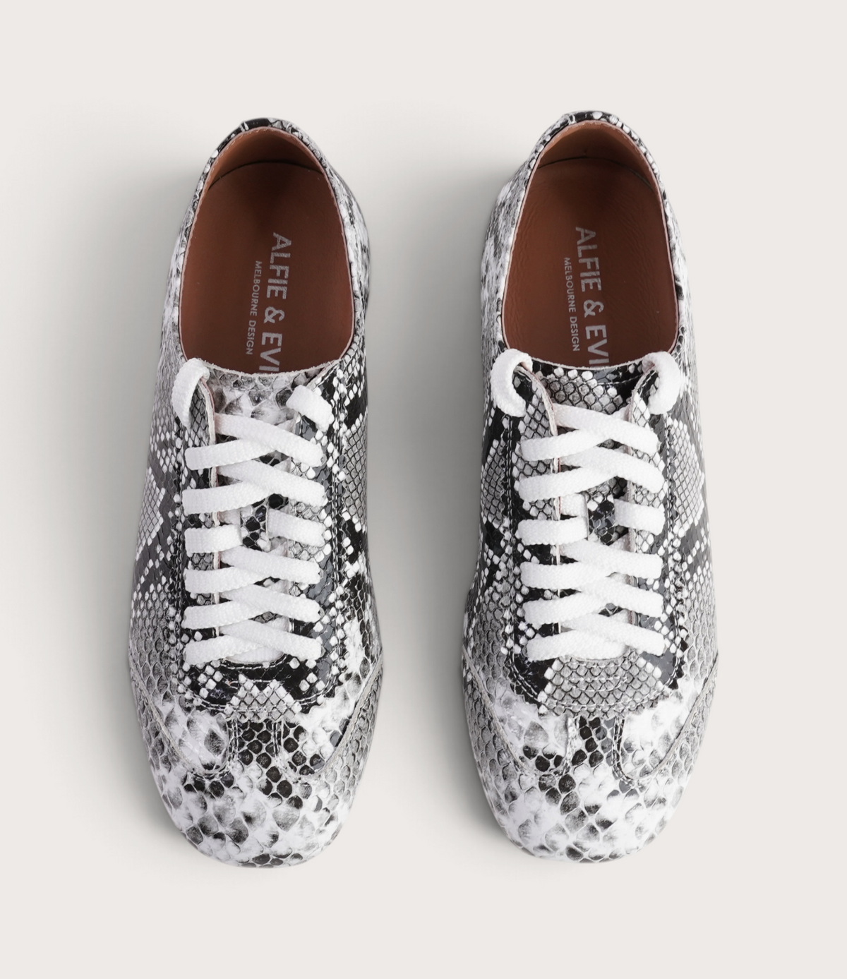 Quinn Black/ White Multi Snake Leather Sneakers