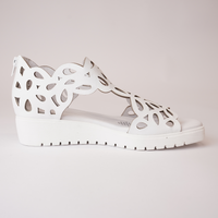Jelodys White Leather Sandals