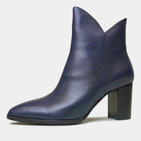 Astronomy Navy Leather Ankle Boots, DJANGO & JULIETTE - Shouz