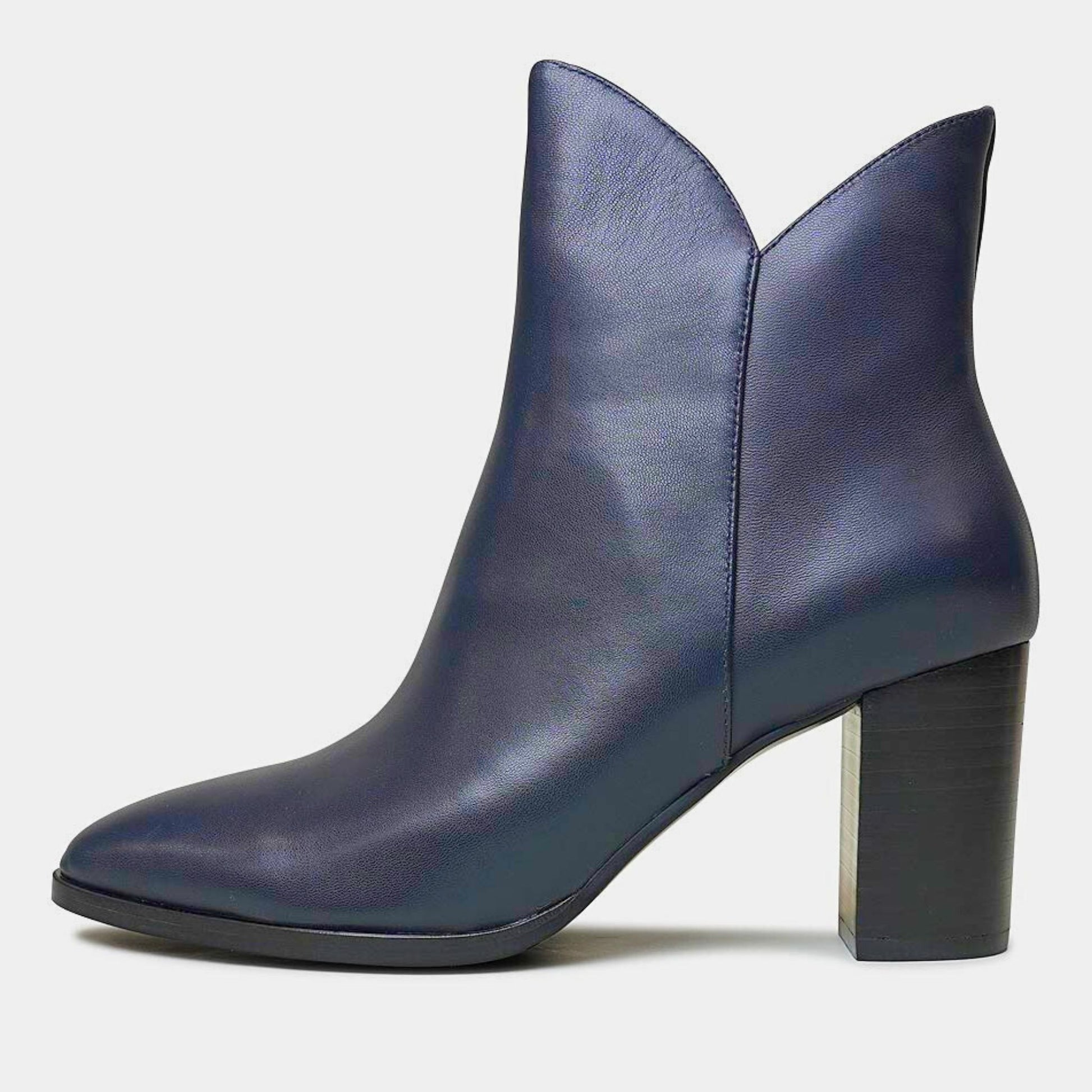 Astronomy Navy Leather Ankle Boots, DJANGO & JULIETTE - Shouz