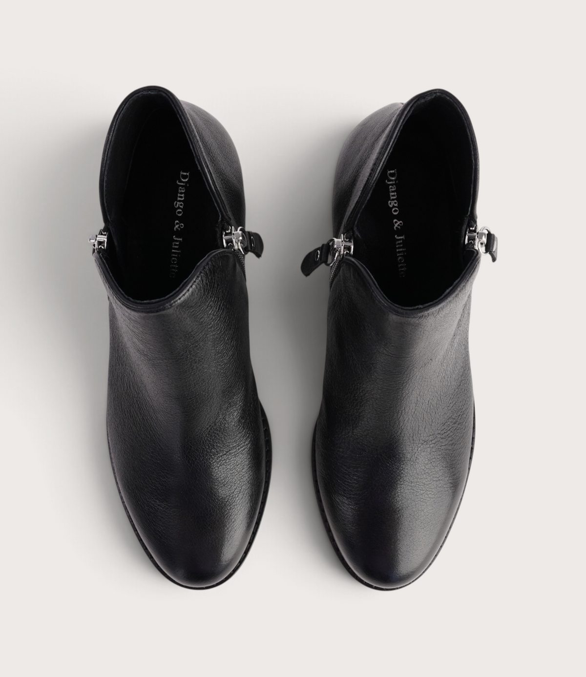Mitysue Black.Leather/ Black Ankle Boots - DJANGO AND JULIETTE | Shouz