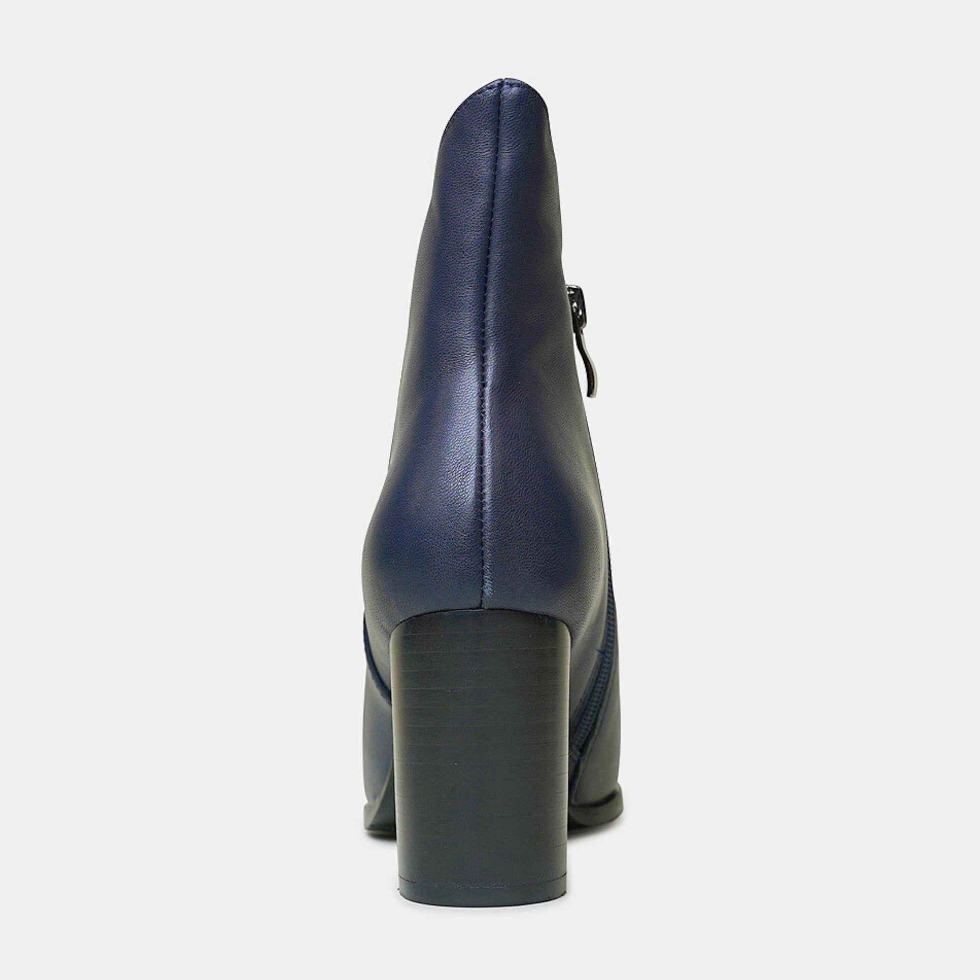 Astronomy Navy Leather Ankle Boots, DJANGO & JULIETTE - Shouz