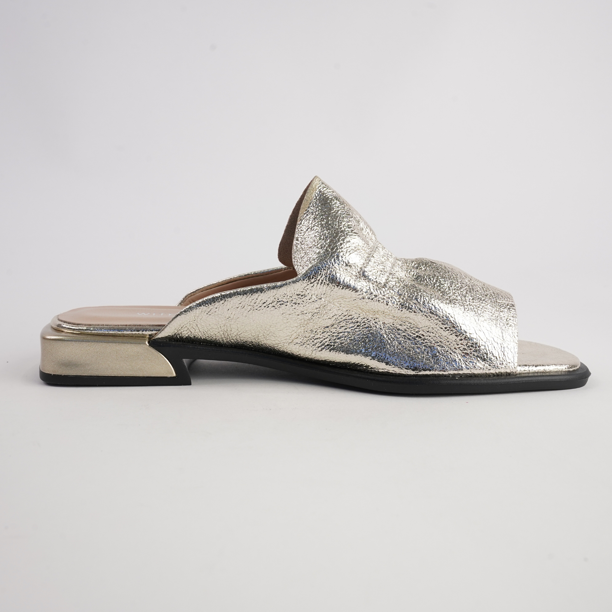 Luna Gold Leather Flats