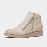 Ohmy Smoke Leather Ankle Boots