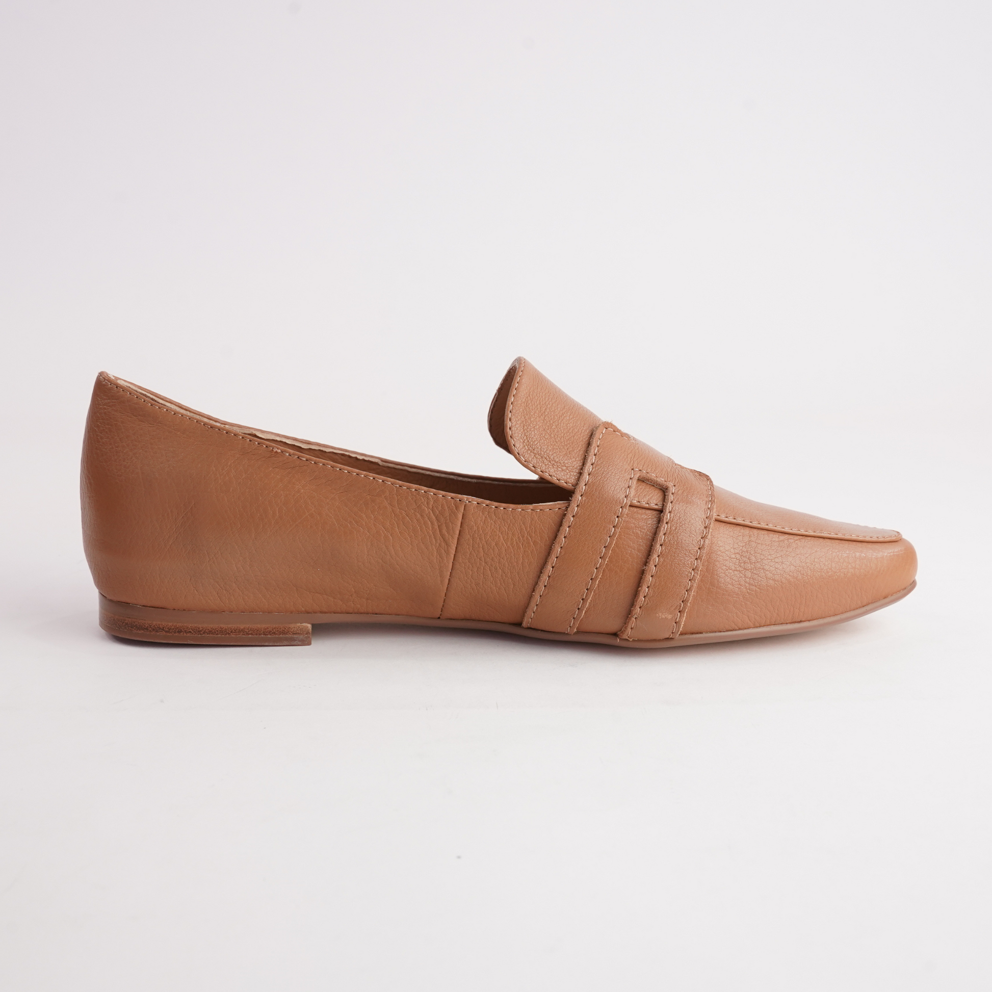 Salti Dark Tan Leather Loafers