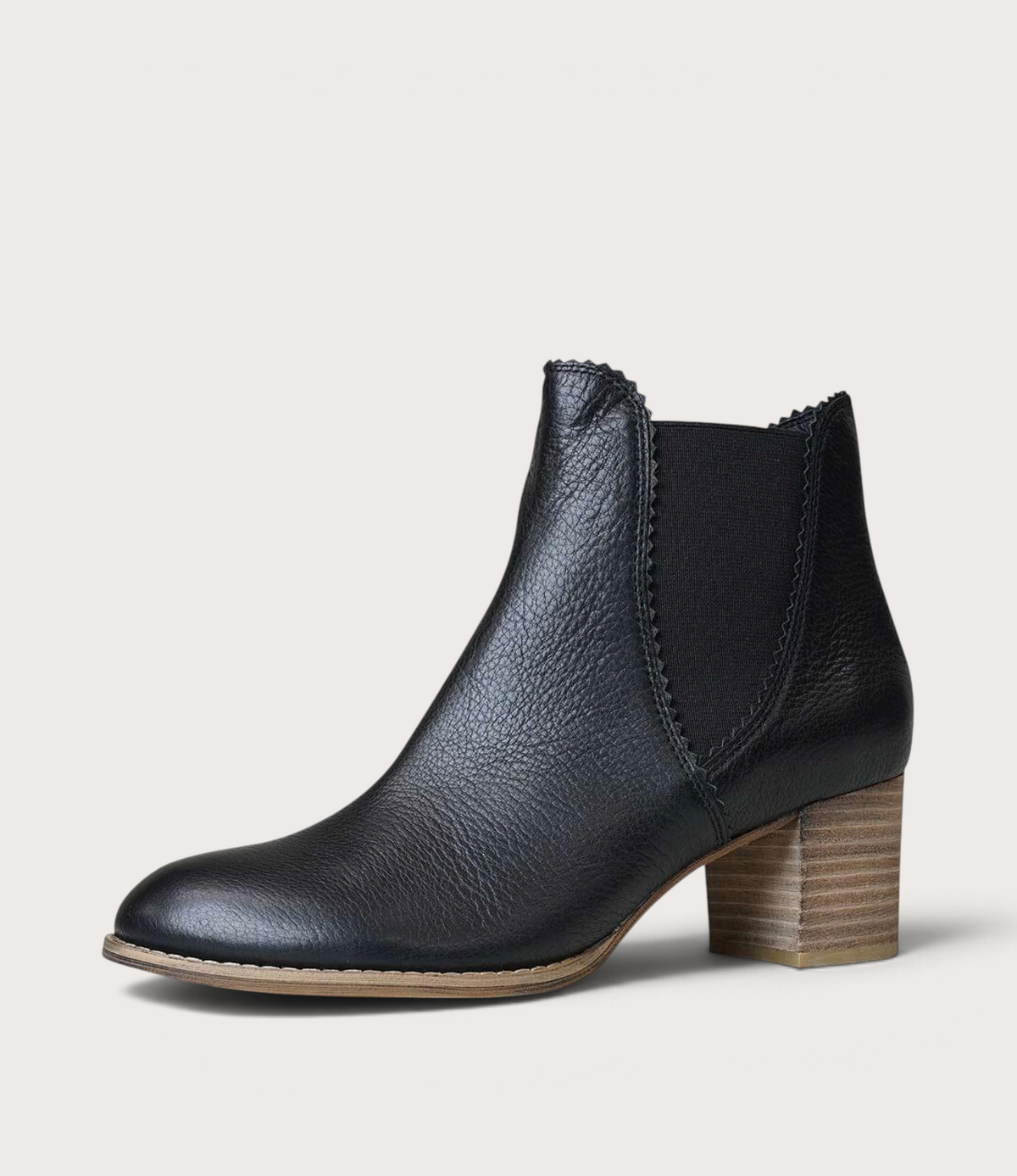 Sadore Black / Natural Leather Ankle Boots - DJANGO AND JULIETTE | Shouz
