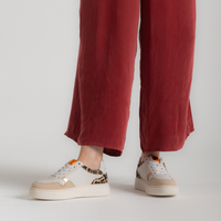 Demi Off White/ Natural Leather Sneakers