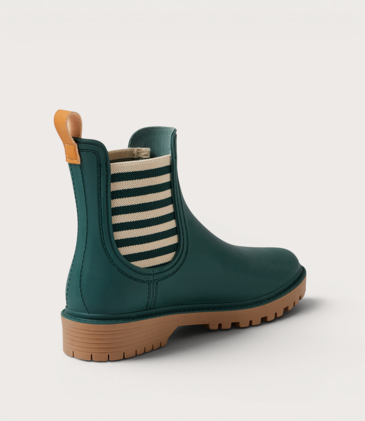 Laurina Deep Green Stripe Gumboots