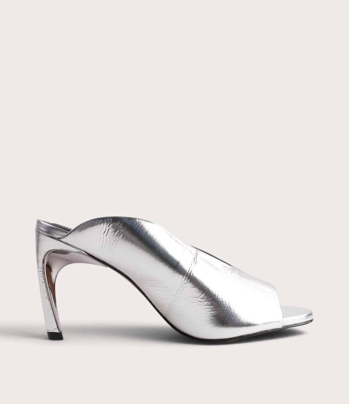 Xalina Silver Leather Heels - NU BY NEO | Shouz