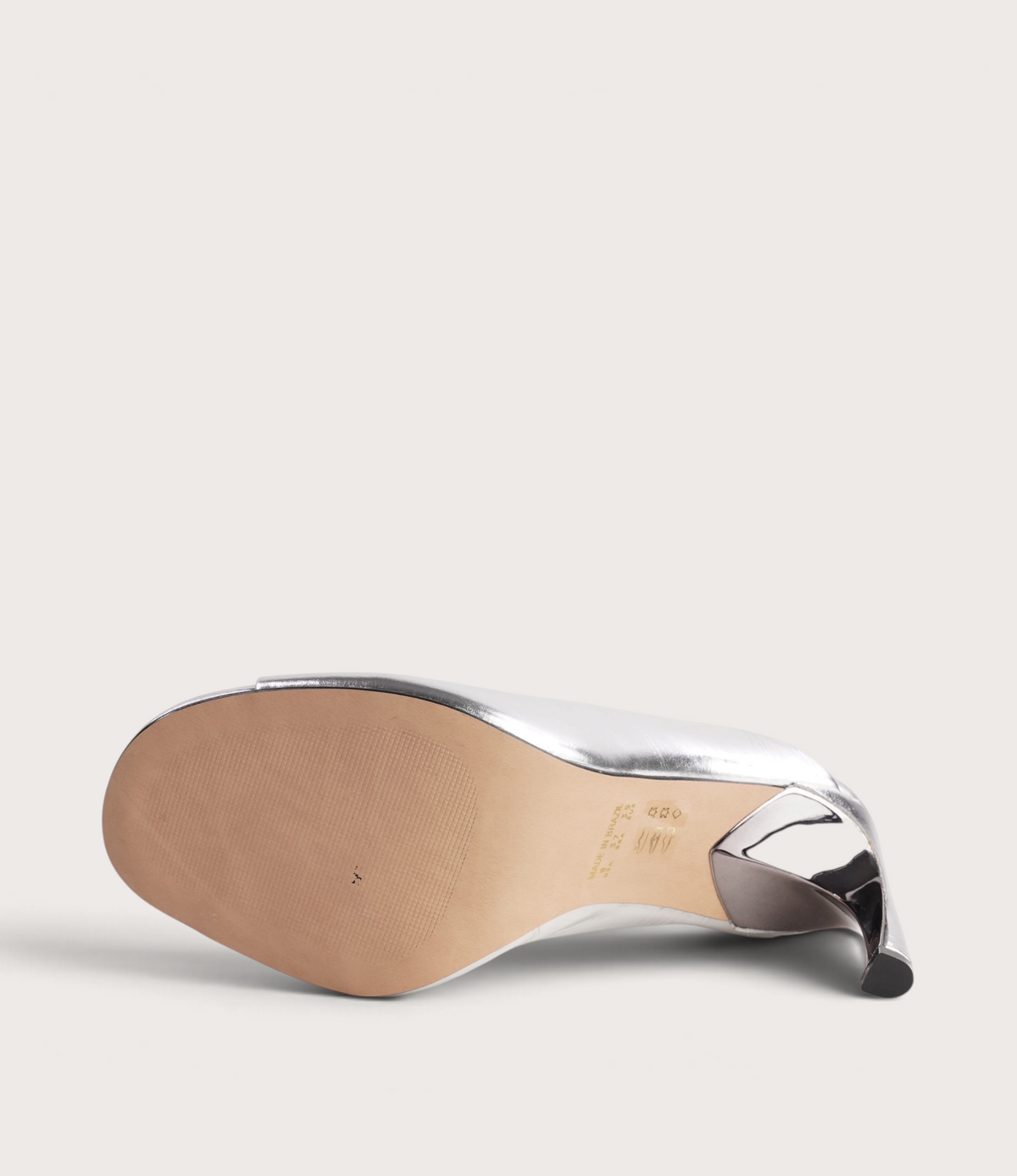 Xalina Silver Leather Heels - NU BY NEO | Shouz