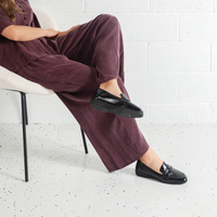 Samantha Black Patent Loafers
