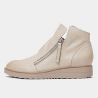 Ohmy Smoke Leather Ankle Boots