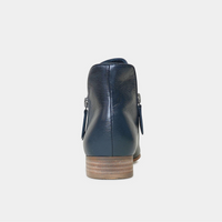 Faye Navy Leather Ankle Boots, DJANGO & JULIETTE - Shouz