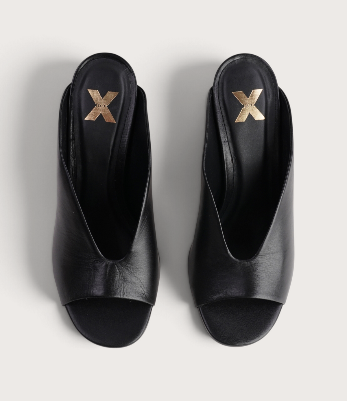 Xalina Black Leather Heels - NU BY NEO | Shouz