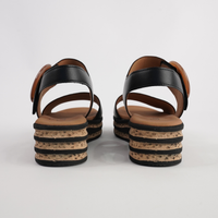Margo Black Leather Sandals
