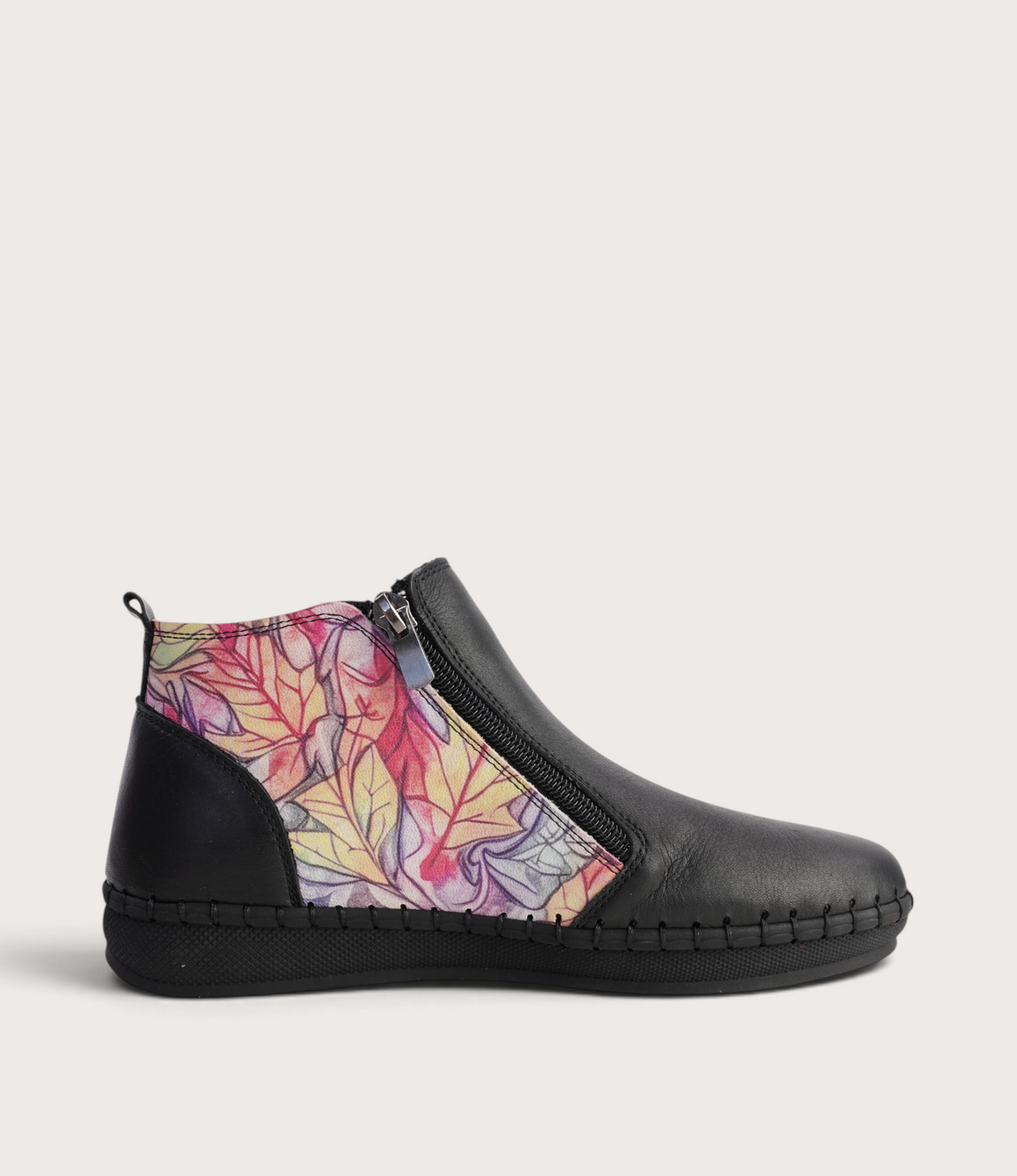 Regan Black Fall Leather Ankle Boots