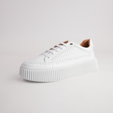 Bowler White Leather Sneakers