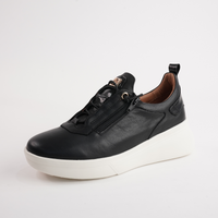 Tickler Black Leather Sneakers