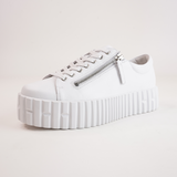 Bongoe White Leather Sneakers