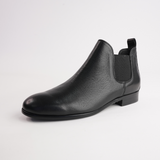 Quatisse Black Leather Ankle Boots